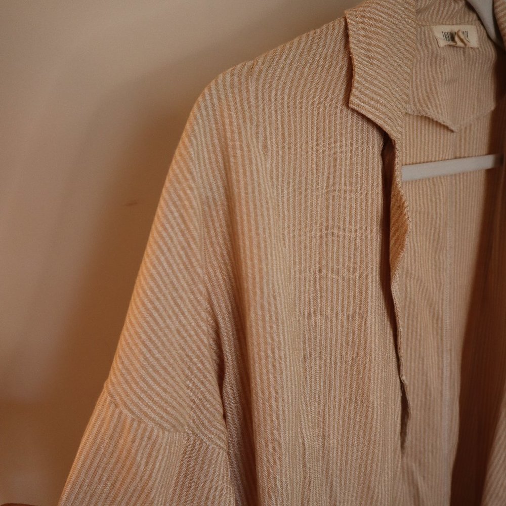 Striped Lightweight Linen Blazer
